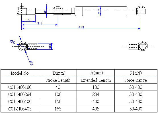 C01-H0615M 6mm&times;15mm英
