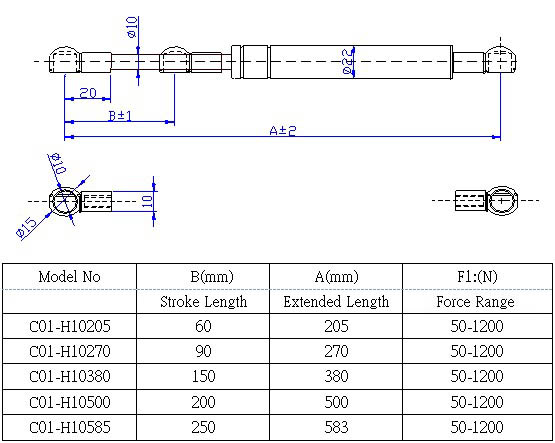 C01-H1022M 10mmx22mm英